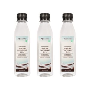 Maxcare Virgin Coconut Oil - Cold Pressed - 750 ML (Pack of 3 - 250ML Each)